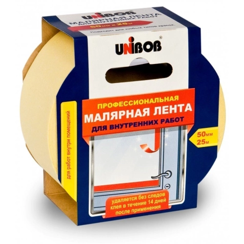 Лента малярная  50 мм. x 25 м. Желтая