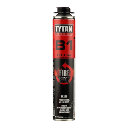 Монтажная пена Tytan Professional B1 Fire Stop Огнестойкая, профессиональная 750мл