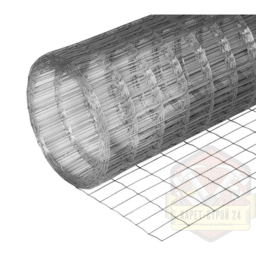 Сетка сварная оцинкованная 50х100/50х1.6 мм в рулонах 1.5х25 м