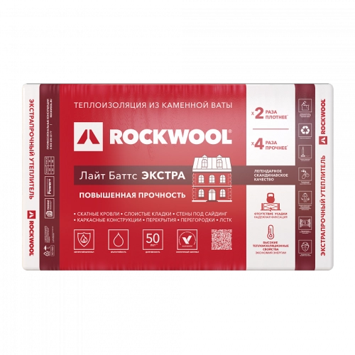 Утеплитель Rockwool Лайт Баттс Экстра 1000х600х50 мм
