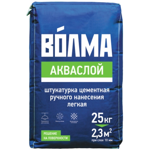 Штукатурка цементная Волма Акваслой 25 кг